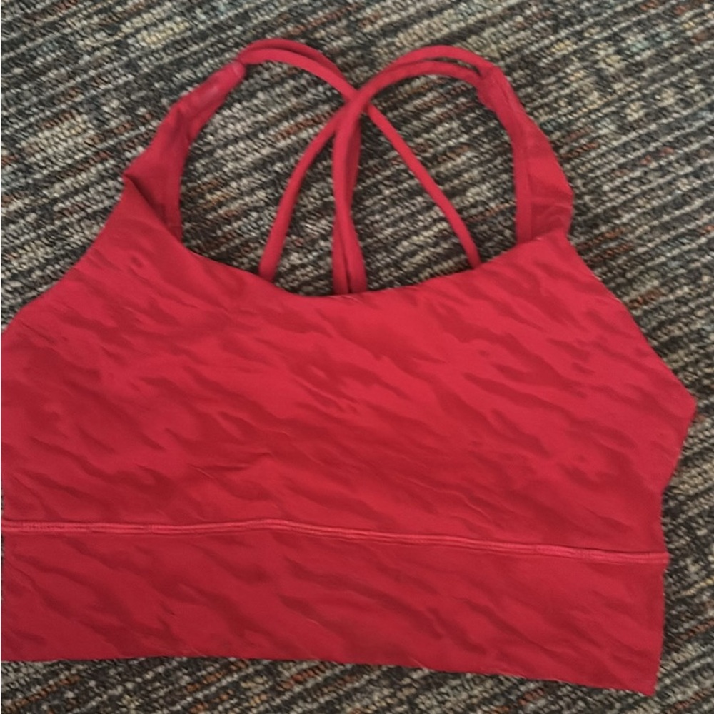 lululemon athletica Red Strappy Sports Bra